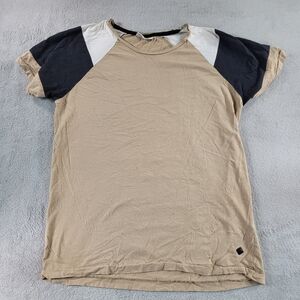 Casual Friday Tan and Black Raglan T Shirt